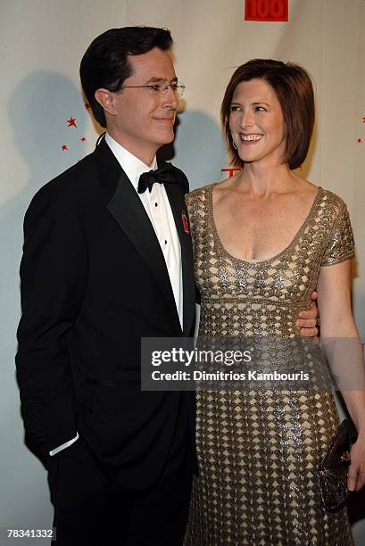 Stephen Colbert and Evie McGee Colbert