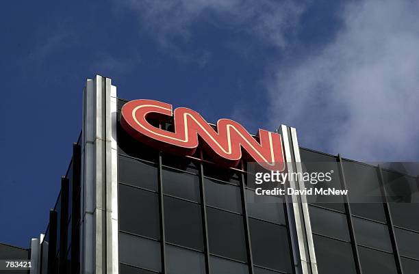 The Cable News Network logo adorns the top of CNN's offices on the Sunset Strip, January 24, 2000 in Hollywood, CA. CNN was hit with job cuts earlier...