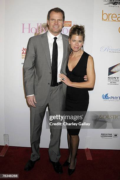 Actor Jack Coleman and wife Beth Toussaint arrive at the 7th Annual Breakthrough Of The Year Awards at the Music Box at the Henry Fonda Theater on...
