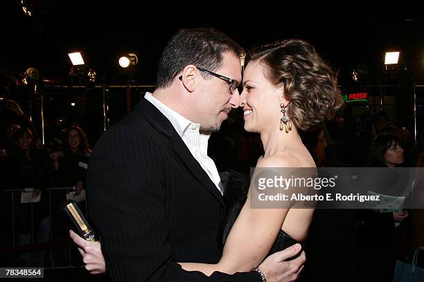 Director Richard LaGravenese and actress Hilary Swank arrive at the premiere of Warner Bros.' "P.S. I Love You" held at Grauman's Chinese Theater on...
