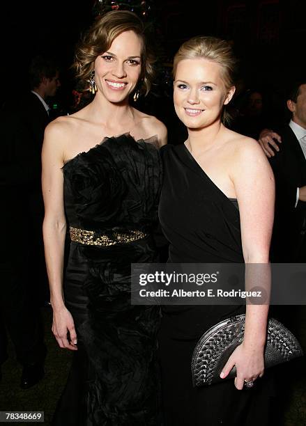 Actress Hilary Swank and writer Cecelia Ahern attend the after party for the premiere of Warner Bros.' "P.S. I Love You" held at Grauman's Chinese...