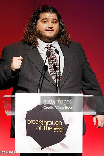 Actor Jorge Garcia onstage at the 7th Annual Breakthrough of the Year Awards on December 9, 2007 in Hollywood, California. .