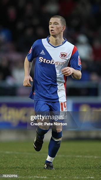 Joe Garner of Carlisle United in action during the Coca Cola League One Match between Northampton Town and Carlisle United at Sixfields Stadium on...