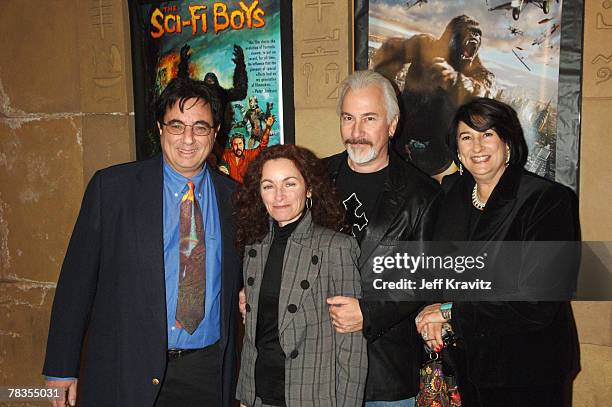 Paul Davids, writer, producer, and director of "The Sci-Fi Boys", Sylvia Baker, Rick Baker, make-up artist and Hollace Davids, producer Coinciding...