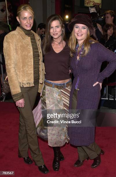 Actresses from the television series "Passions," left to right, Arianne Zucker, Julianne Morris and Alison Sweeney arrive for the premiere of the...