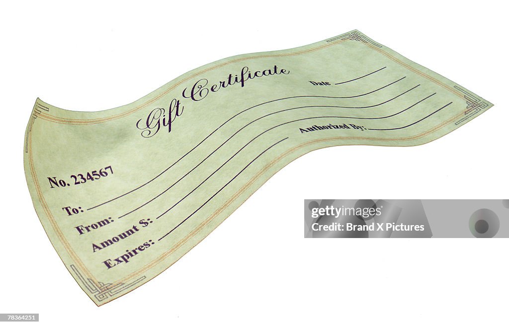 Gift certificate