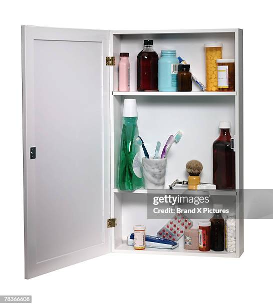 medicine cabinet - bathroom cabinet stock pictures, royalty-free photos & images