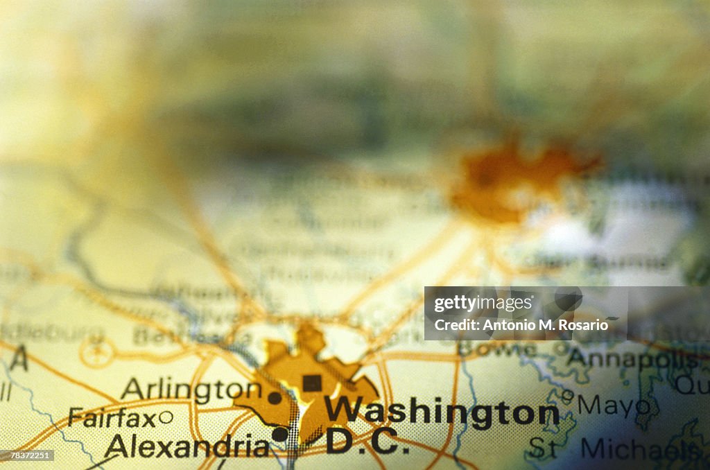 Washington DC on map