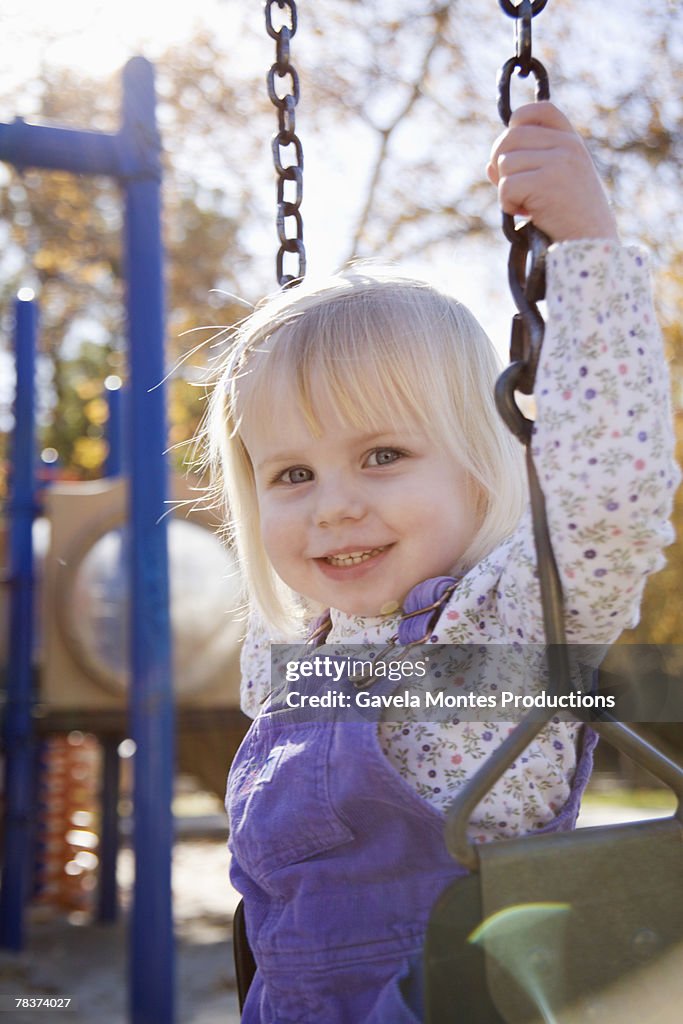 Girl on swing