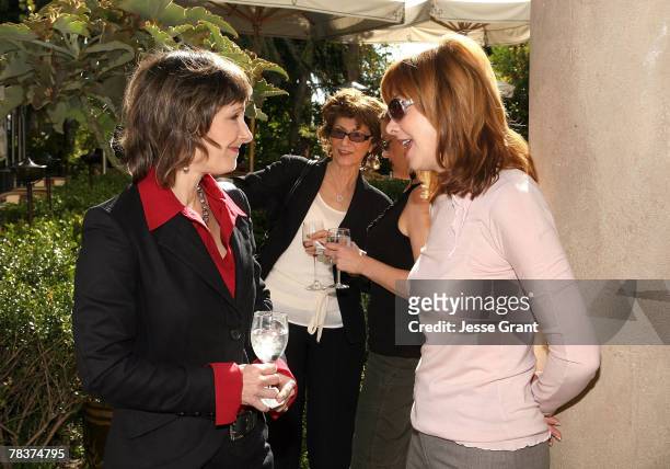 Producer Gale Anne Hurd and Actress Sharon Lawrence at the More Magazine and Women In Film filmmaker luncheon at Chateau Marmont on December 10, 2007...