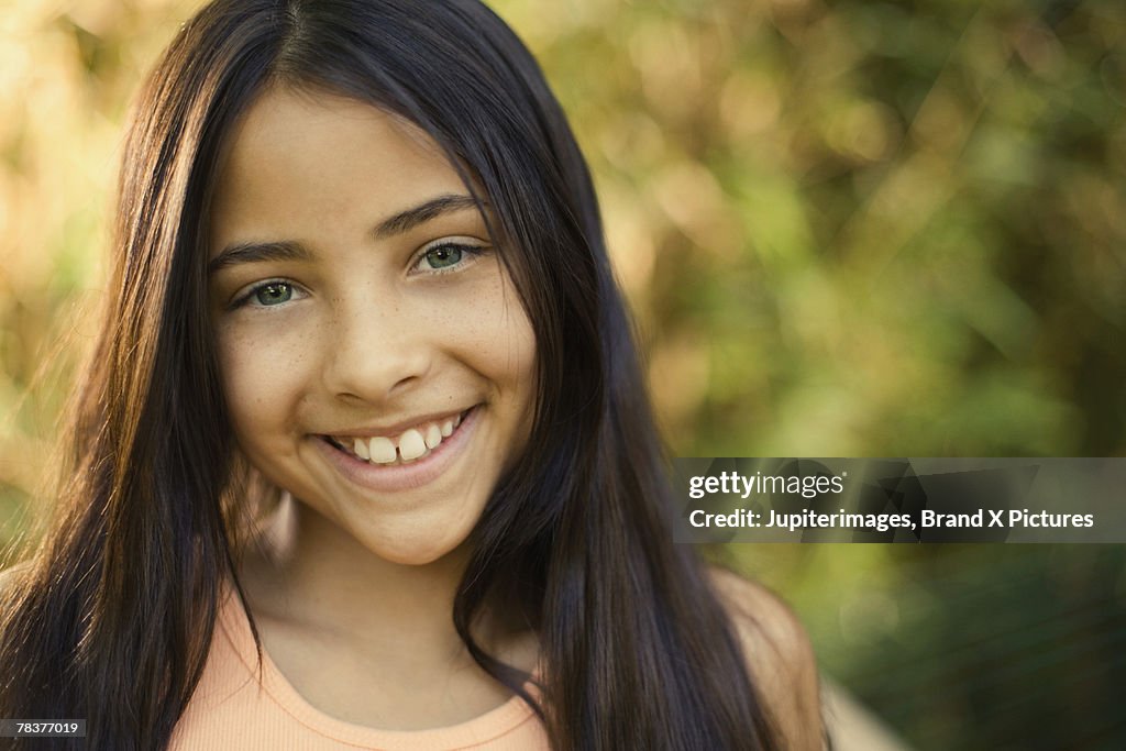 Portrait of smiling pre-teen girl