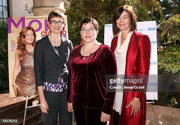 Deputy editor of More magazine Barbara Jones, writer Laurie Donahue and president of Women in Film Jane Fleming at the More Magazine and Women In...