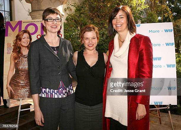 Deputy director of More magazine Barbara Jones, director Abigail Zealey Bess and president of Women in Film Jane Fleming at the More Magazine and...