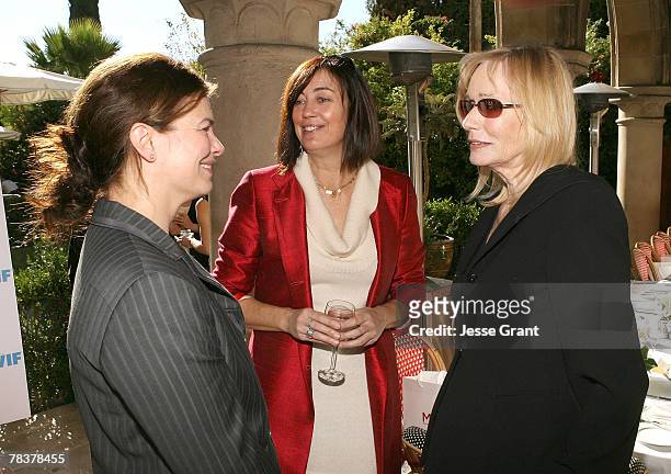 Actress Jeanne Tripplehorn, president of Women in Film Jane Fleming and actress Sally Kellerman at the More Magazine and Women In Film filmmaker...