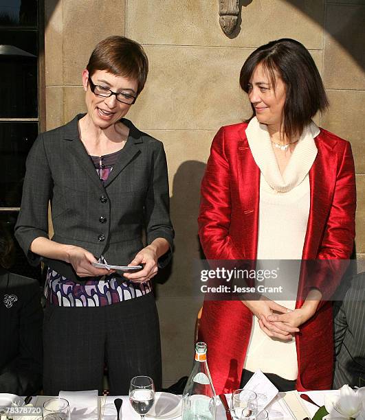 Deputy editor of More magazine Barbara Jones and president of Women in Film Jane Fleming at the More Magazine and Women In Film filmmaker luncheon at...