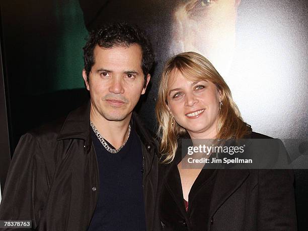 John Leguizamo and wife arrives at the "There Will Be Blood" Premiere at the Ziegfeld theater on December 10, 2007 in New York City.