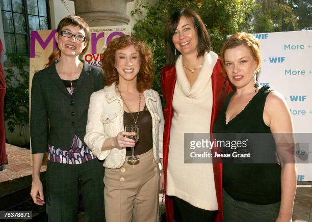 Deputy editor of More magazine Barbara Jones, comedian Kathy Griffin, president of Women in Film Jane Fleming and director Abigail Zealey Bess at the...