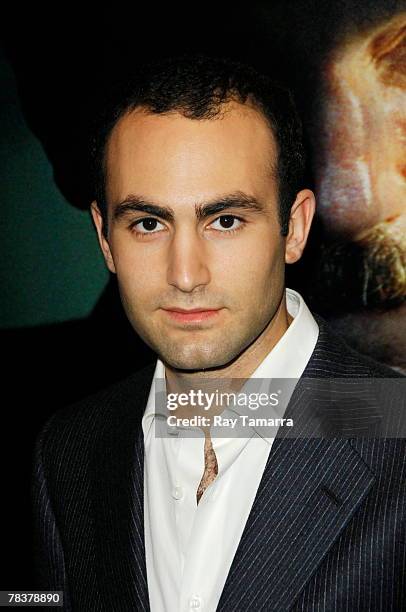 Actor Khalid Abdalla attends the "There Will Be Blood" premiere at the Ziegfeld Theater December 10, 2007 in New York City.