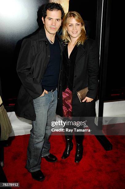 Actor John Leguizamo and his wife Justine attend the "There Will Be Blood" premiere at the Ziegfeld Theater December 10, 2007 in New York City.