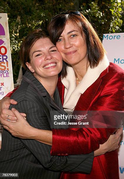 Actress Jeanne Tripplehorn and president of Women in Film Jane Fleming at the More Magazine and Women In Film filmmaker luncheon at Chateau Marmont...