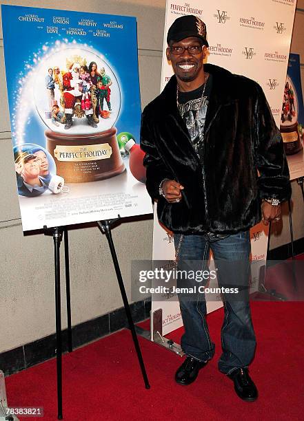 Actor and Comedian Charlie Murphy attends "The Perfect Holiday" Party at Marquee Nightclub on December 10, 2007 in New York City