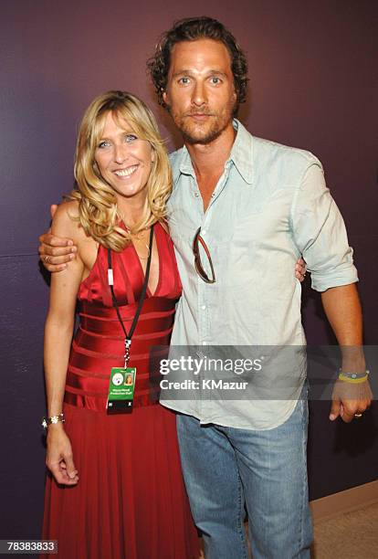 Maura Mandt, senior coordinating producer of ESPY Awards show, with Matthew McConaughey **Exclusive**