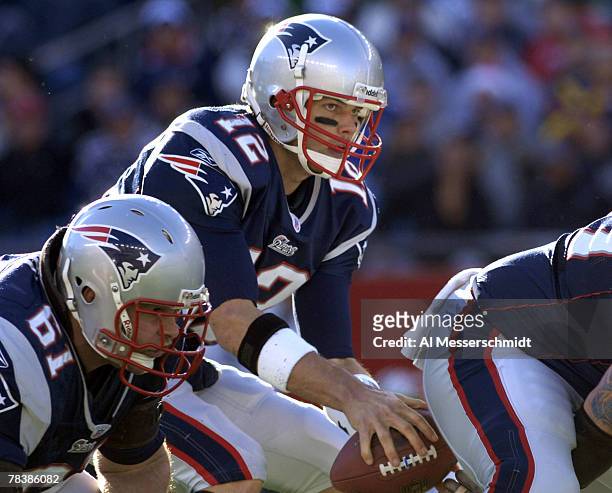 New England Patriots quarterback Tom Brady against the New York Jets in an NFL wild card playoff game Jan. 7, 2007 in Foxborough. The Pats won 37 -...