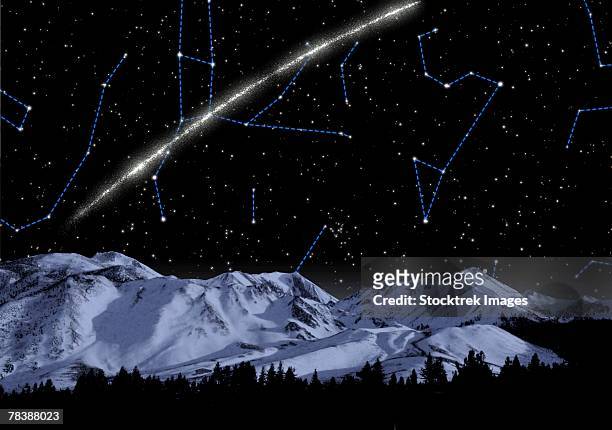 constellations in the sky. - the plough stock illustrations