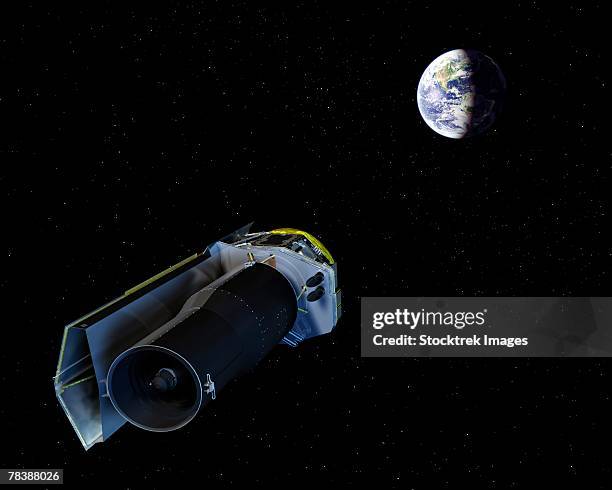 spitzer space telescope - leaf shadow stock illustrations