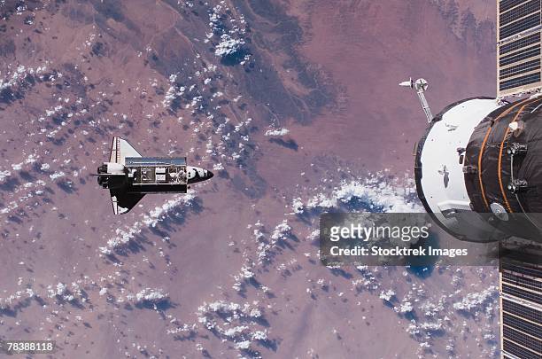 space shuttle endeavour - apollo space mission stock pictures, royalty-free photos & images