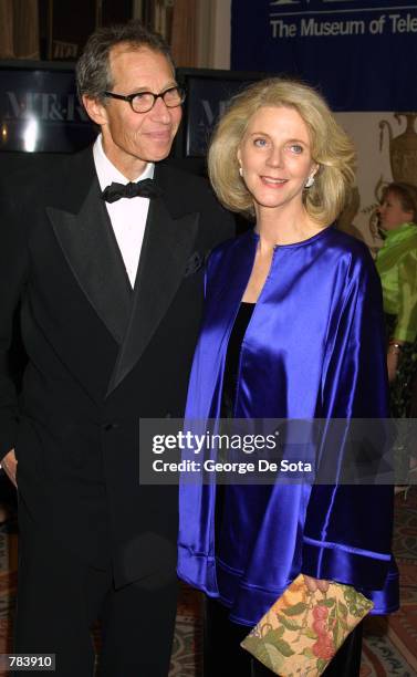 Actress Blythe Danner with her husband Bruce Paltrow attend The Museum of Television & Radio's annual gala February 7, 2001 which celebrates the...