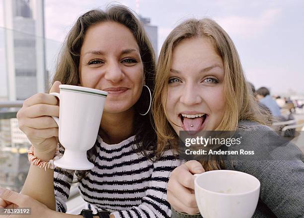 portrait of friends - tongue stud stock pictures, royalty-free photos & images