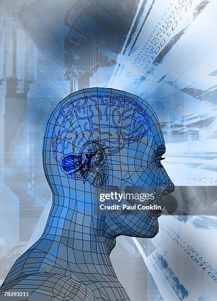 innovative brainstorming - virtual experience abstract stock illustrations