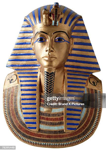 king tut's burial mask - faraón fotografías e imágenes de stock