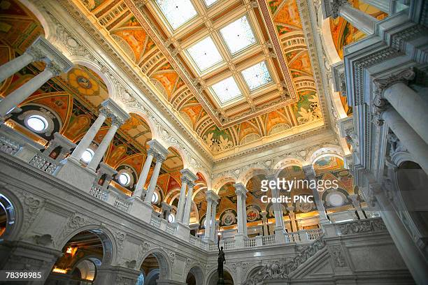 library of congress, washington dc - library of congress interior stock pictures, royalty-free photos & images