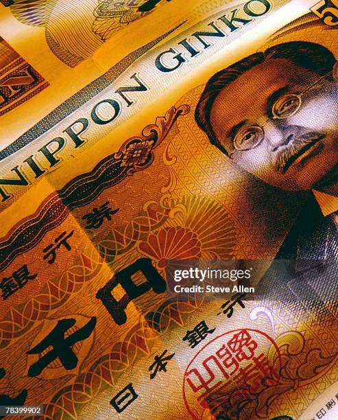 yen - five thousand yen note stock pictures, royalty-free photos & images