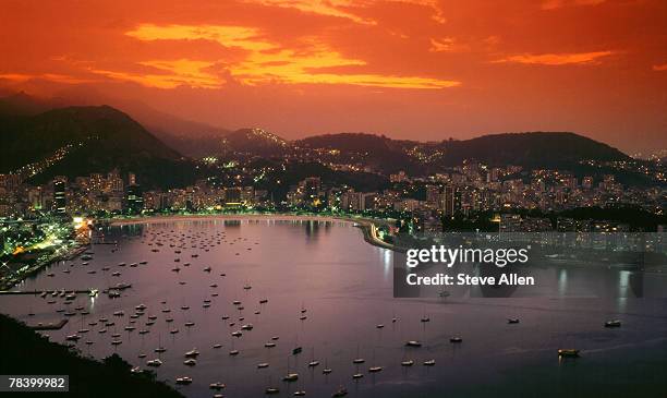 sunset over rio de janeiro - rj allen stock pictures, royalty-free photos & images