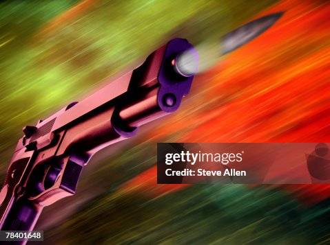 Gun shooting bullet Gun shooting bullet