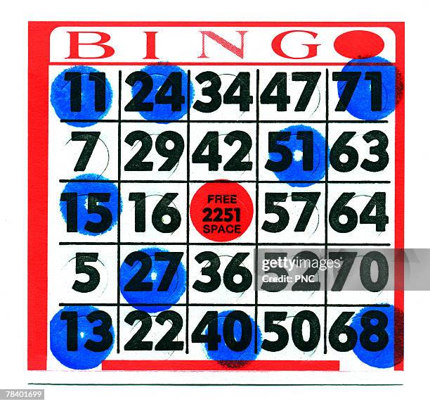 winning bingo card - bingo card stock-fotos und bilder