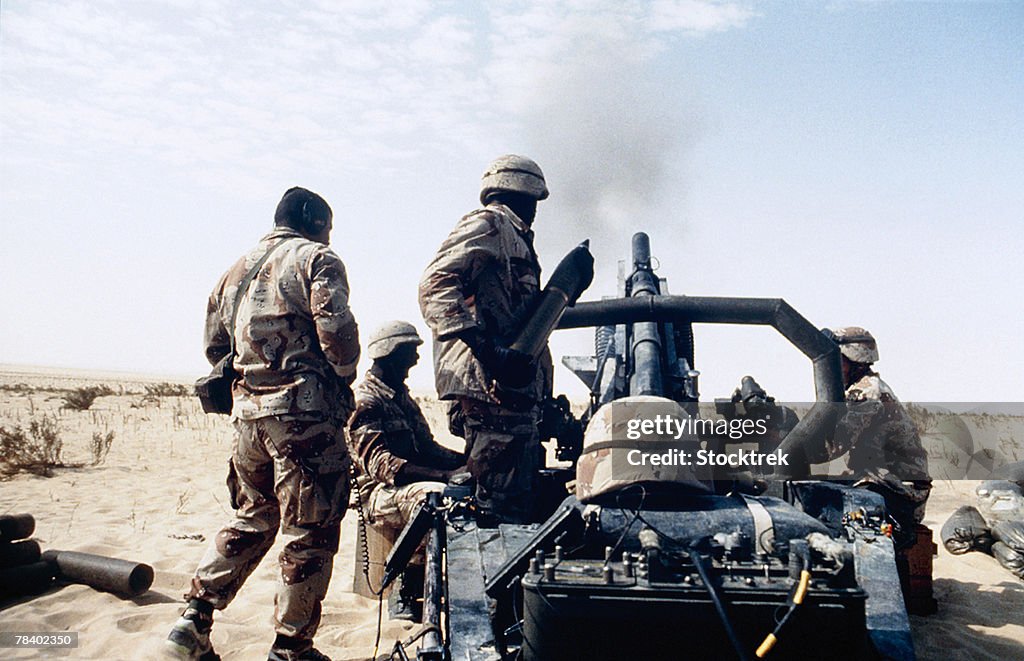 Infantry using artillery