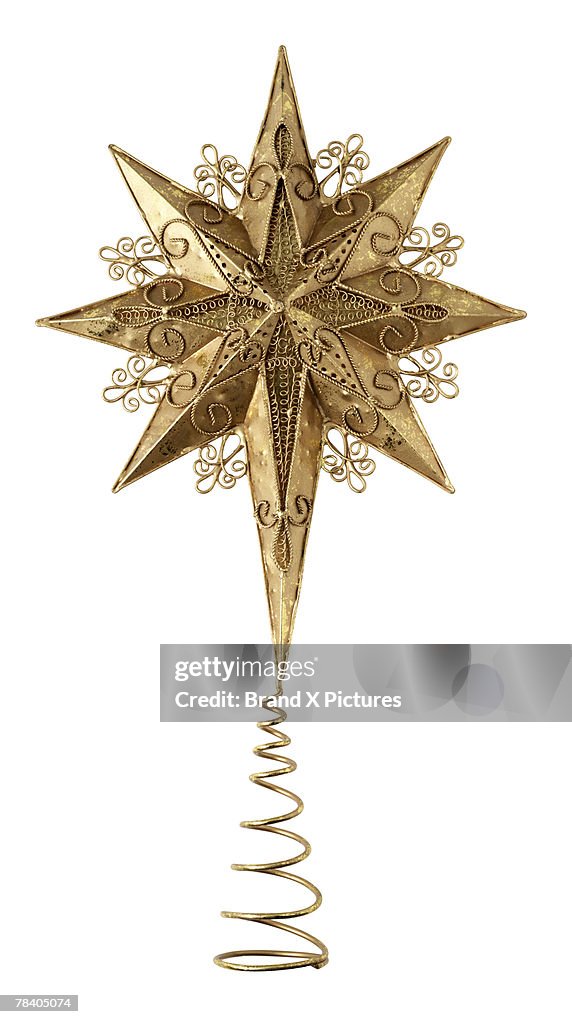 Gold Christmas tree topper