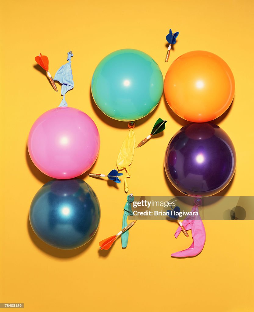 Balloons with darts