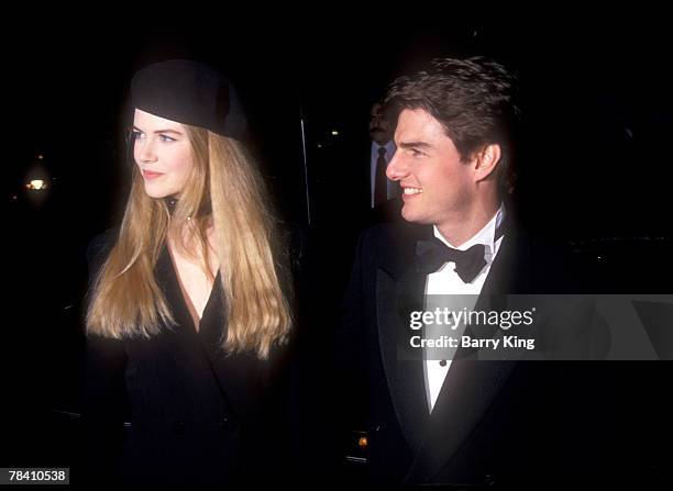 Nicole Kidman & Tom Cruise at the Golden Globe Awards on January 23, 1993