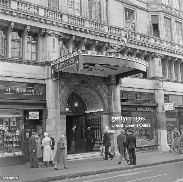 Simpson's-in-the-Strand, a renowned restaurant in the Strand, London, 4th November 1978. The venue can boast such distinguished former patrons as...