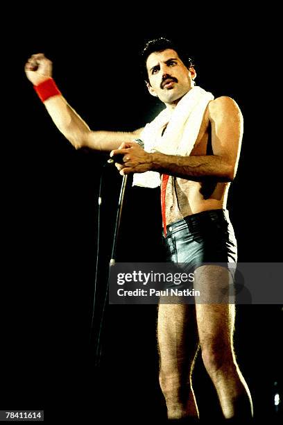 Freddie Mercury of Queen on 9/19/80 in Chicago, Il.