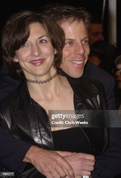 Actor Greg Germann and wife Christine arrive at the premiere of Warner Bros.'' "Sweet November" February 12, 2001 in Westwood, CA.