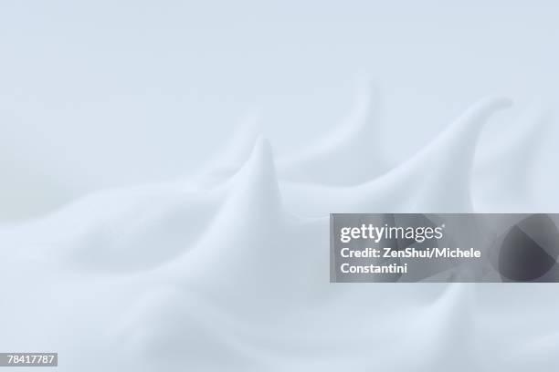 cream whipped into peaks, extreme close-up - food white background foto e immagini stock