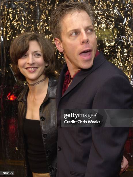 Actor Greg Germann and wife Christine arrive at the premiere of Warner Bros.'' "Sweet November" February 12, 2001 in Westwood, CA.