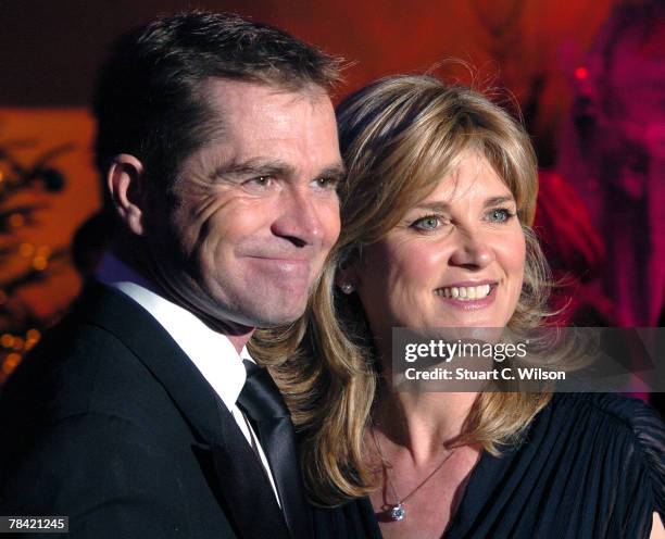 Grant Bovey and Anthea Turner arrive for 'La Dolce Vita' in aid of DEBRA at Battersea Evolution on December 12, 2007 in London, England.
