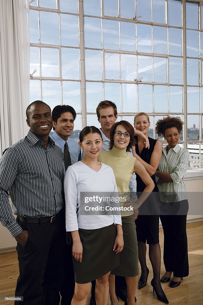 Smiling business team in office